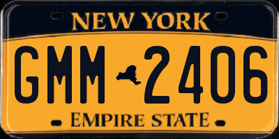 NY license plate GMM2406