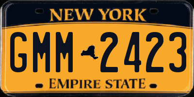 NY license plate GMM2423