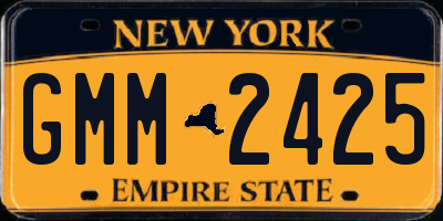 NY license plate GMM2425