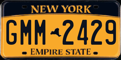 NY license plate GMM2429