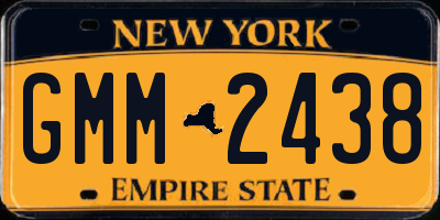 NY license plate GMM2438