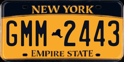 NY license plate GMM2443