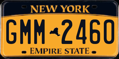 NY license plate GMM2460