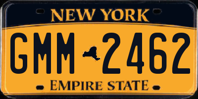 NY license plate GMM2462