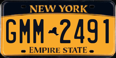 NY license plate GMM2491