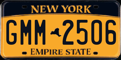 NY license plate GMM2506