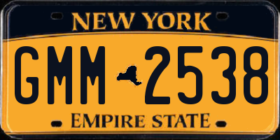 NY license plate GMM2538