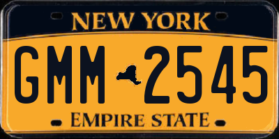 NY license plate GMM2545