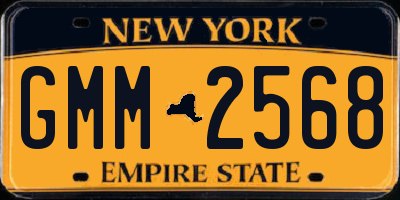 NY license plate GMM2568