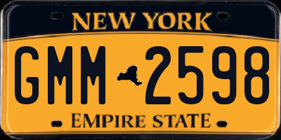 NY license plate GMM2598