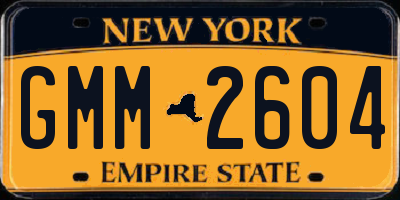 NY license plate GMM2604