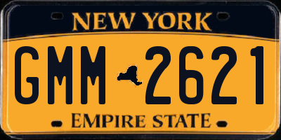 NY license plate GMM2621