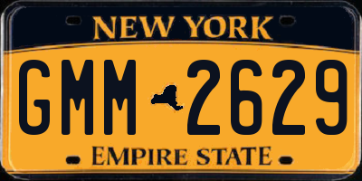 NY license plate GMM2629