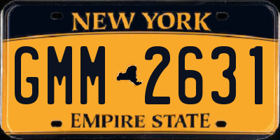 NY license plate GMM2631