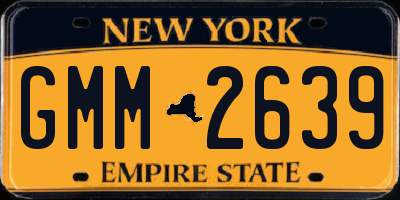 NY license plate GMM2639