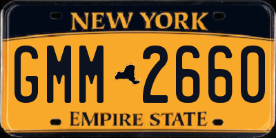NY license plate GMM2660
