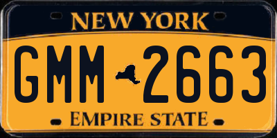 NY license plate GMM2663