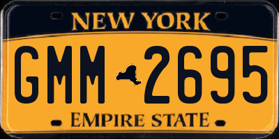 NY license plate GMM2695