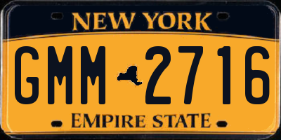 NY license plate GMM2716