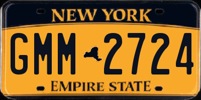 NY license plate GMM2724