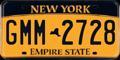 NY license plate GMM2728