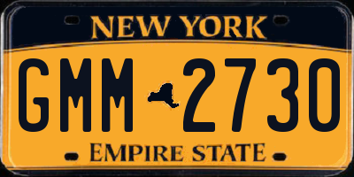 NY license plate GMM2730