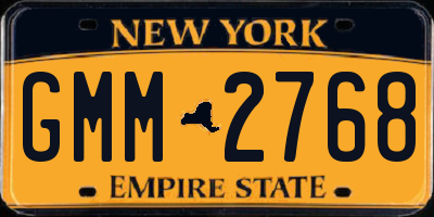 NY license plate GMM2768