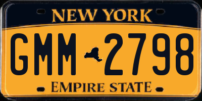 NY license plate GMM2798
