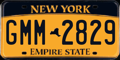 NY license plate GMM2829