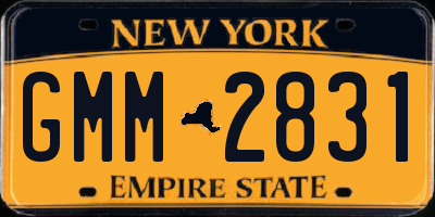 NY license plate GMM2831