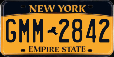 NY license plate GMM2842