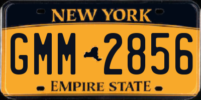 NY license plate GMM2856