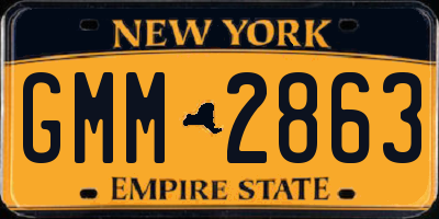 NY license plate GMM2863