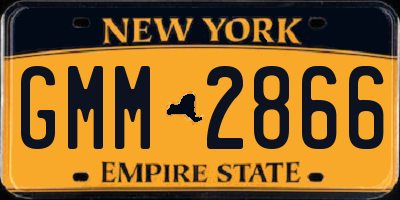 NY license plate GMM2866