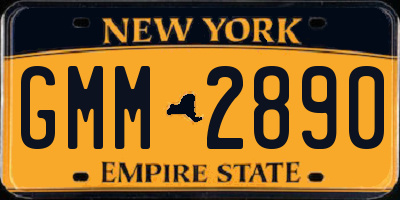 NY license plate GMM2890