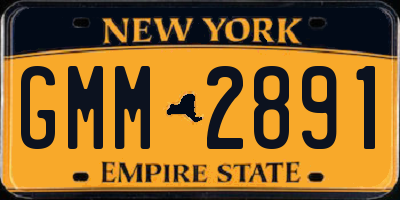 NY license plate GMM2891