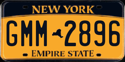 NY license plate GMM2896