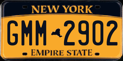 NY license plate GMM2902