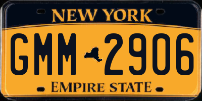 NY license plate GMM2906