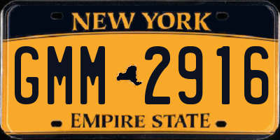 NY license plate GMM2916