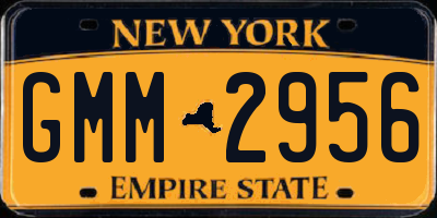 NY license plate GMM2956