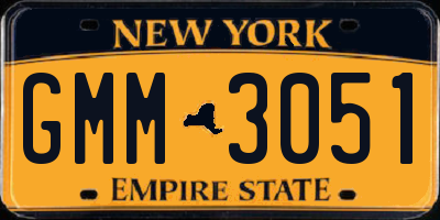 NY license plate GMM3051