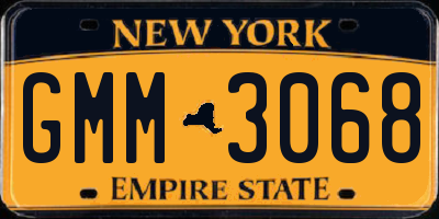 NY license plate GMM3068