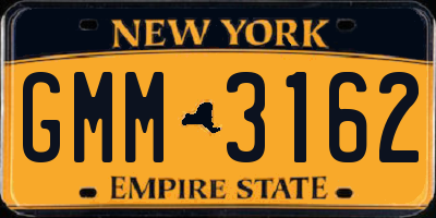 NY license plate GMM3162
