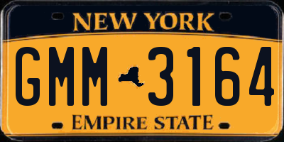 NY license plate GMM3164