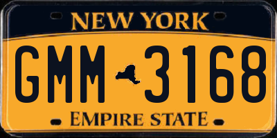 NY license plate GMM3168