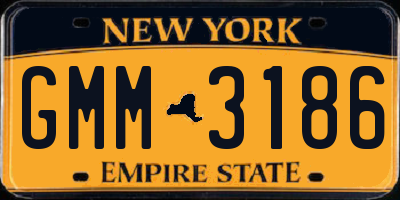 NY license plate GMM3186
