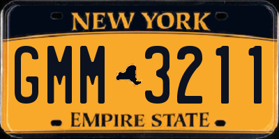 NY license plate GMM3211