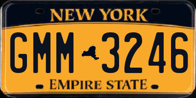 NY license plate GMM3246