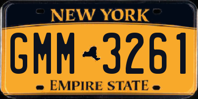 NY license plate GMM3261
